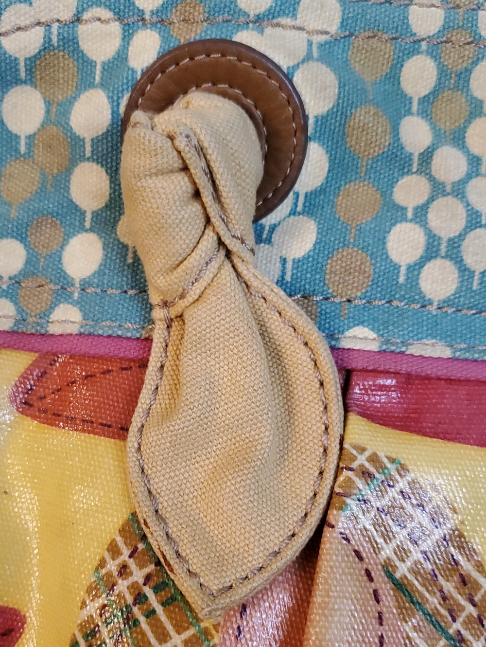 Fossil Key Per Purse Hand Bag Coated Floral Tulip - Picture 15 of 16